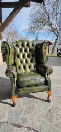 wing chair green bergere verde